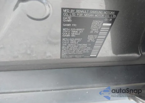 2018 Nissan Rogue Sv z USA, uszkodzony, nr VIN KNMAT2MT2JP573924